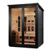 Golden Designs "Loviisa" 3 Person Barn Outdoor Hybrid Sauna Black (Full Spectrum IR or Traditional Stove) GDI-8523-04 — front right view