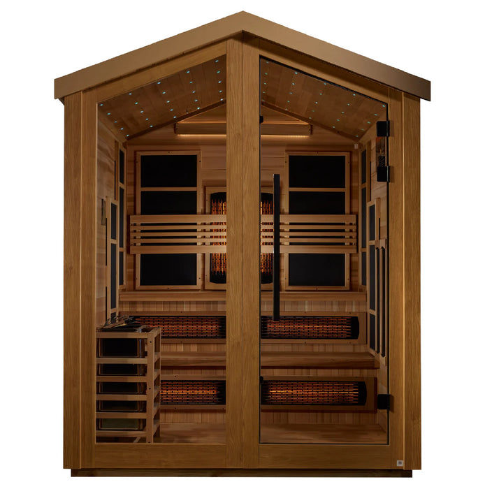 Golden Designs Kaskinen 6-Person Hybrid PureTech™ Outdoor Sauna — Ultimate Relaxation & Wellness