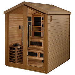 Golden Designs Kaskinen 6-Person Hybrid PureTech™ Outdoor Sauna — Ultimate Relaxation & Wellness