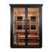 Golden Designs "Kaskinen" 6 Person Barn Outdoor Hybrid Sauna 2 Tone (Full Spectrum IR or Traditional Stove) GDI-8526-03 — front view