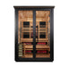 Golden Designs "Kaskinen" 6 Person Barn Outdoor Hybrid Sauna Black (Full Spectrum IR or Traditional Stove) GDI-8526-04 — front view