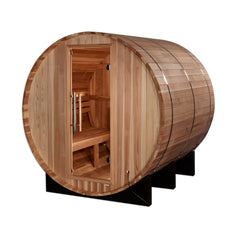Golden Designs Arosa 4 Person Barrel Traditional Steam Sauna, Pacific Cedar - GDI-B004-01