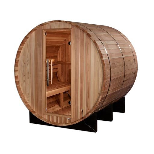 Golden Designs Arosa 4 Person Barrel Traditional Steam Sauna Pacific Cedar - Gdi-B004-01 Saunas