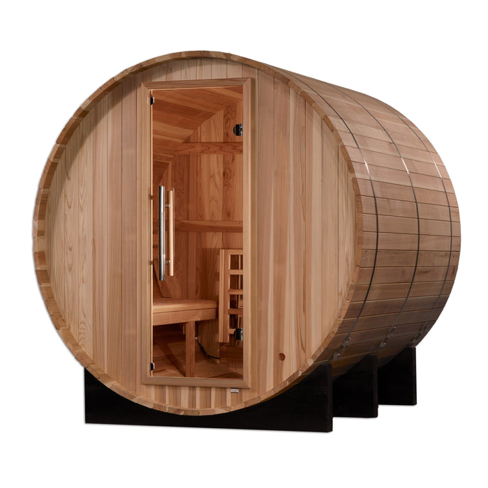 Golden Designs Arosa 4 Person Barrel Traditional Steam Sauna Pacific Cedar - Gdi-B004-01 Saunas