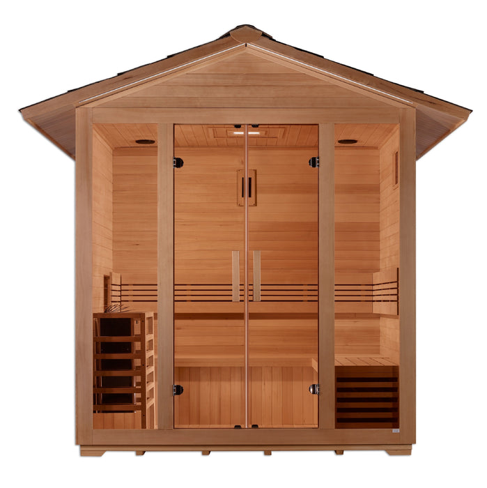 Golden Designs Vorarlberg 5 Person Traditional Outdoor Sauna Canadian Hemlock Gdi-8105-01