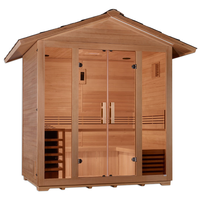 Golden Designs Vorarlberg 5 Person Traditional Outdoor Sauna Canadian Hemlock Gdi-8105-01