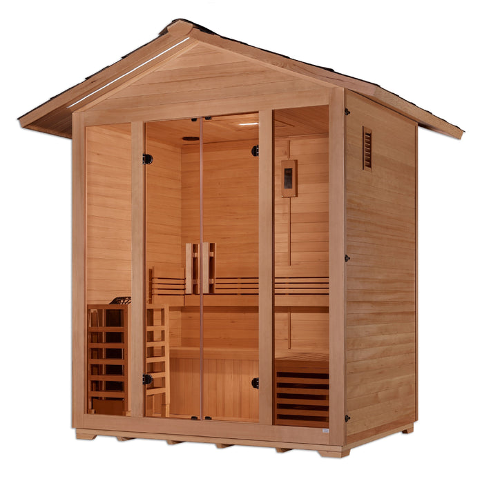 Golden Designs Vorarlberg 5 Person Traditional Outdoor Sauna Canadian Hemlock Gdi-8105-01