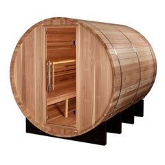 Golden Designs Klosters 6-Person Barrel Traditional Steam Sauna - Pacific Cedar - GDI-B006-01