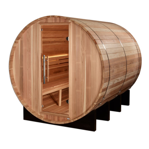 Golden Designs Klosters 6-Person Barrel Traditional Steam Sauna - Pacific Cedar Gdi-B006-01 Saunas