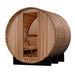 Golden Designs Zurich 4 Person Barrel With Bronze Privacy View Traditional Steam Sauna - Pacific