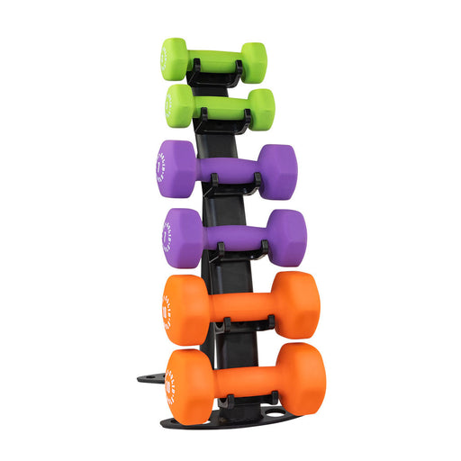 Body Solid Vinyl/Neoprene Dumbbell Rack - GDR10B — weight load capacity
