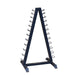 Body Solid Vinyl Neoprene Dumbbell Rack - GDR24B — front view