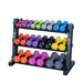 Body Solid Vinyl/Neoprene Dumbbell Rack - GDR34B — grip and contact surface