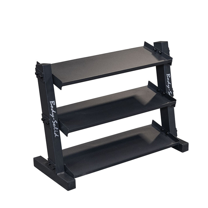 Body Solid Vinyl/Neoprene Dumbbell Rack - GDR34B — front view