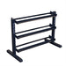 Body Solid 3-Tier Horizontal Dumbbell Rack - GDR363B — front view
