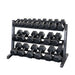 Body Solid 48inch 3-Tier Dumbbell Rack - GDR48B — weight load capacity