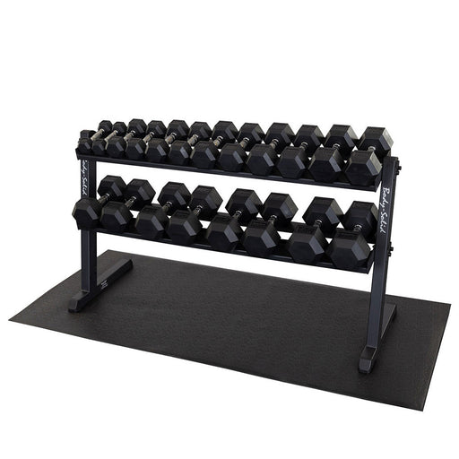 Body Solid 2-Tier Horizontal Dumbbell Rack - GDR60B — weight load capacity