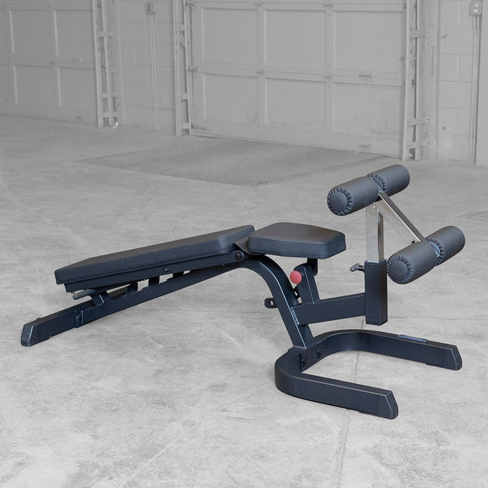 Body Solid Body-Solid Heavy Duty Flat-Incline-Decline Bench - GFID71B — full setup angle