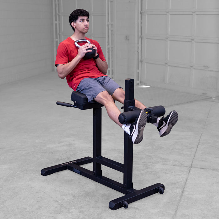 Body Solid Roman Chair - GRCH322B — full setup angle