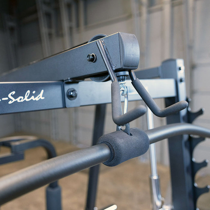 Body Solid Smith Machine Lat Attachment - GLA348BS — adjustment mechanism