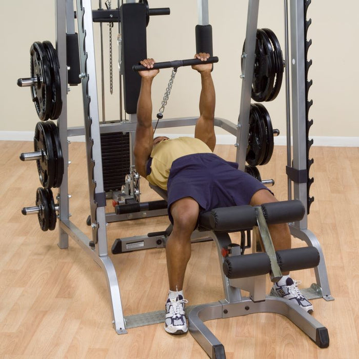 Body Solid GS348BP4B Series 7 Smith Gym Package — close-up detail