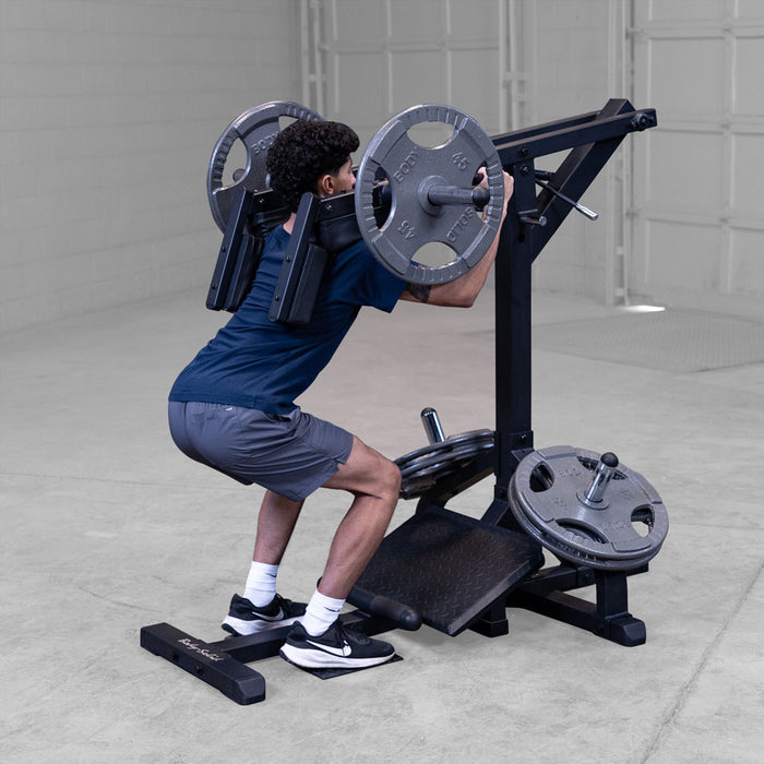Body Solid Leverage Squat & Calf Raise - GSCL360B — side profile