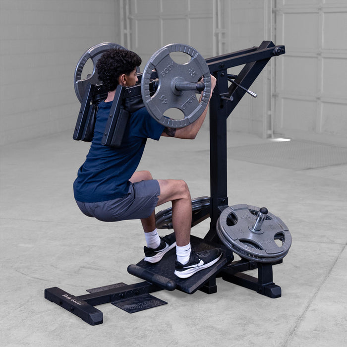 Body Solid Leverage Squat & Calf Raise - GSCL360B — front view