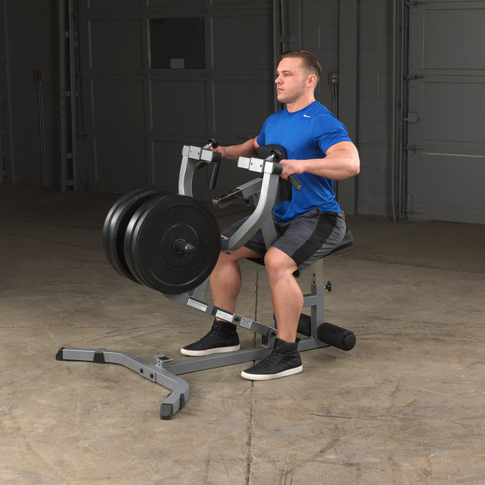Body Solid Seated Row Machine - GSRM40B — full setup angle