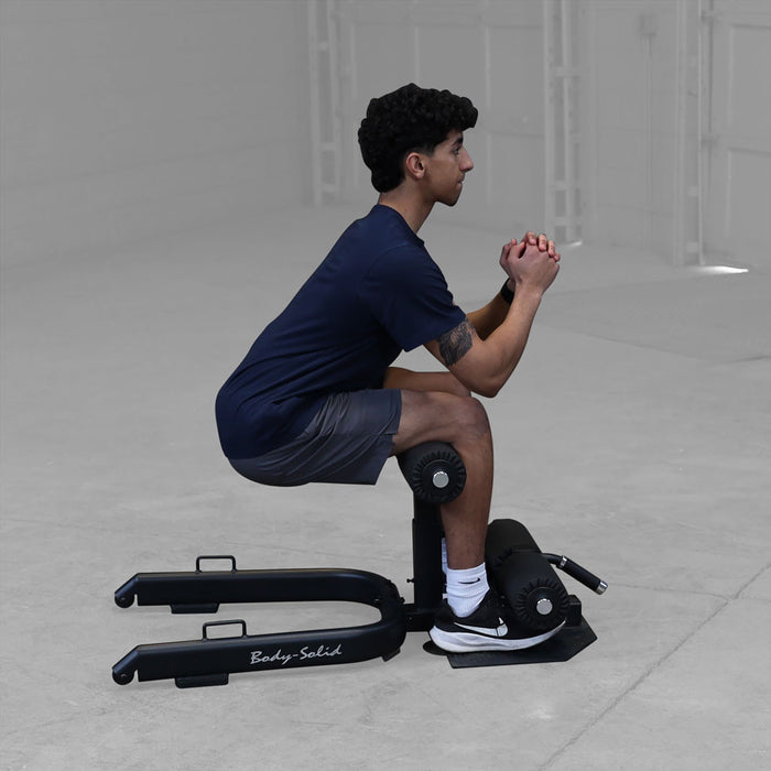 Body Solid Sissy Squat - GSS50B — full setup angle