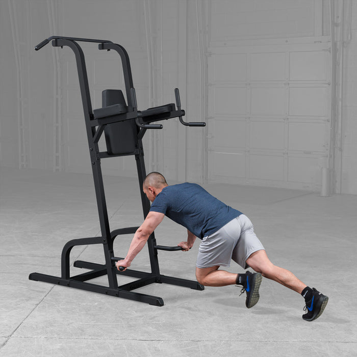 Body Solid Vertical Knee Raise Dip & Pull Up Station - GVKR82B — side profile