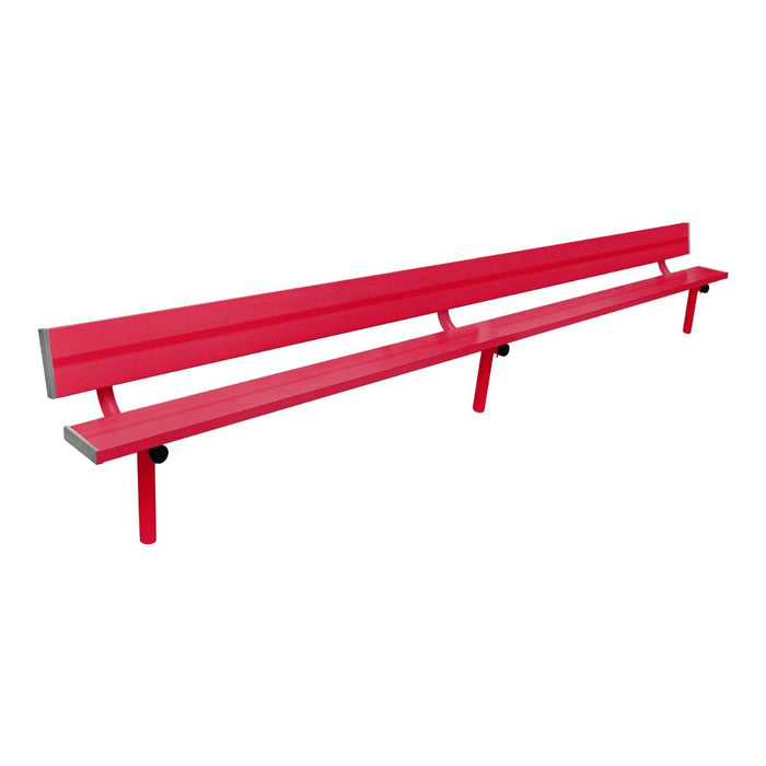 Gill Porter Stationary Aluminum Bench with Back