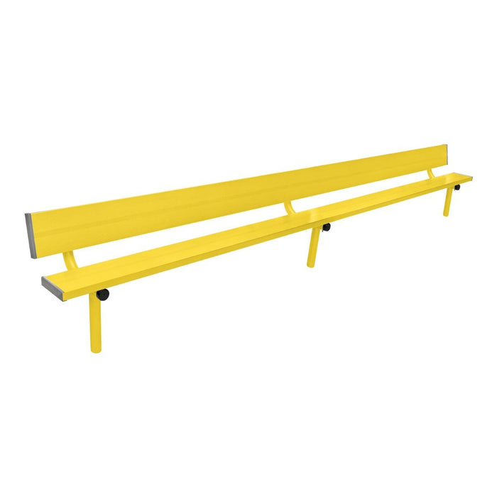 Gill Porter Stationary Aluminum Bench with Back