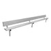 Gill Porter Stationary Aluminum Bench with Back