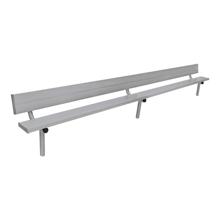 Gill Porter Stationary Aluminum Bench with Back