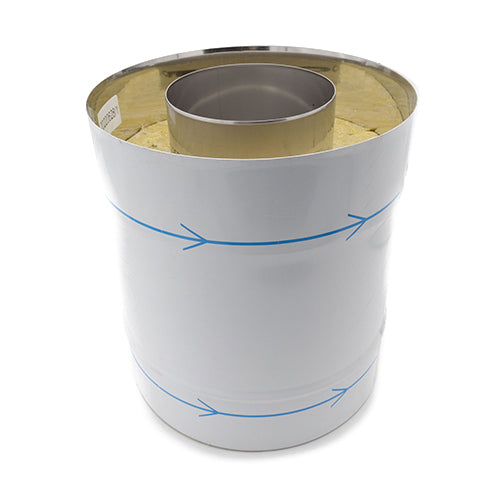 HUUM HK004-01 Double-Wall Straight Pipe, 0.25m