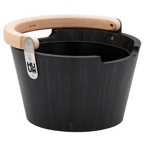 HUUM TASA Bucket Wood Sauna Bucket w/ Curved Handle - image 2