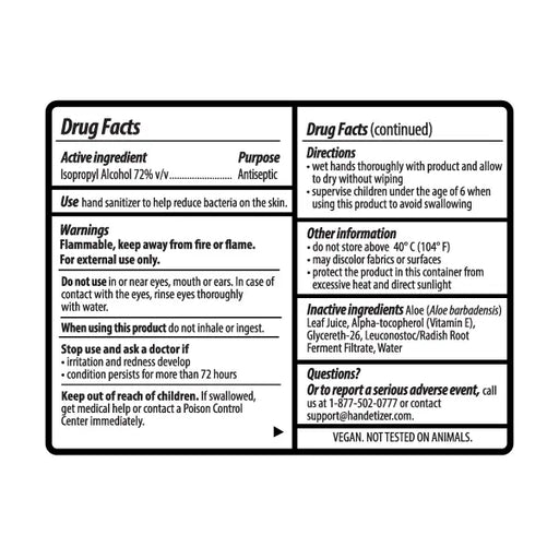 handētizer Free & Clear unscented hand sanitizer mist, view 2 of 3