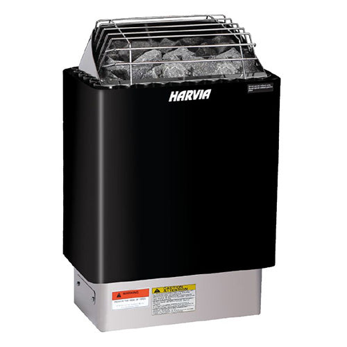 Harvia KIP80W 8kW Electric Sauna Heater — interior bench layout