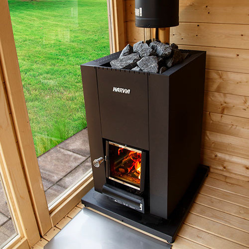 Harvia Linear 18 Compact Black Linear Series 14.3kW Wood-Burning - image 2