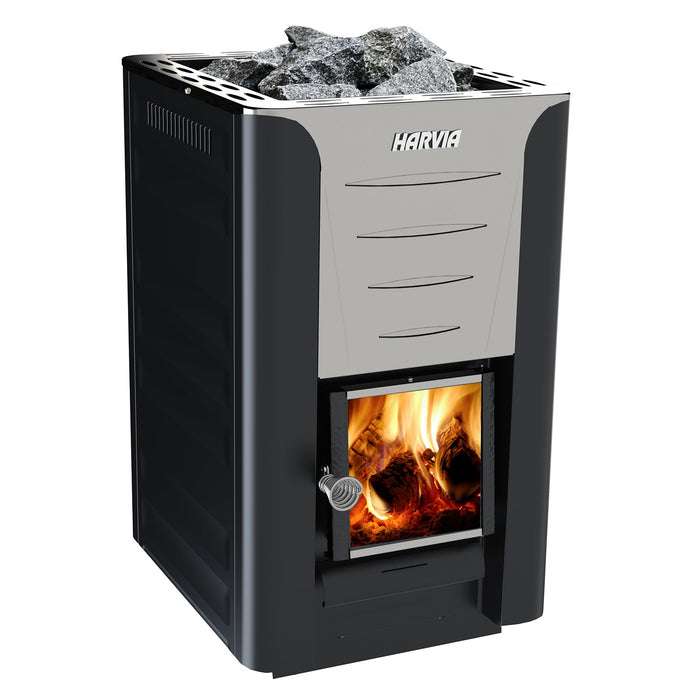Harvia PRO Series 24kW Wood Stove Sauna Heater — exterior view