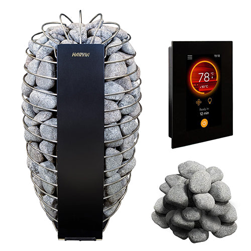 Harvia Spirit SP60E Pkg Spirit Series 6kW Sauna Heater Package, Black - image 2