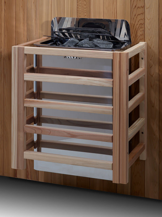 Golden Designs Soria 3-person hybrid sauna Harvia traditional sauna stove view one