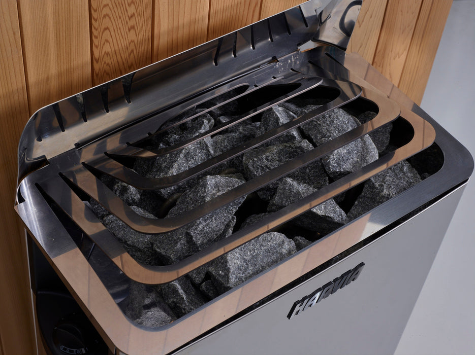 Golden Designs Soria 3-person hybrid sauna Harvia traditional sauna stove view two