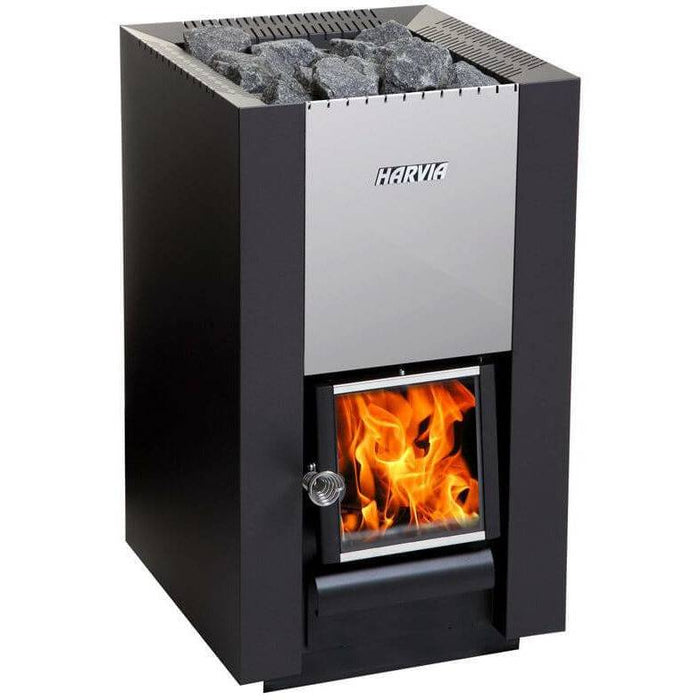 Finnish Sauna Builders Harvia Linear 16 WK160C Wood Burning Sauna Stove - Finnish Sauna Builders — exterior view