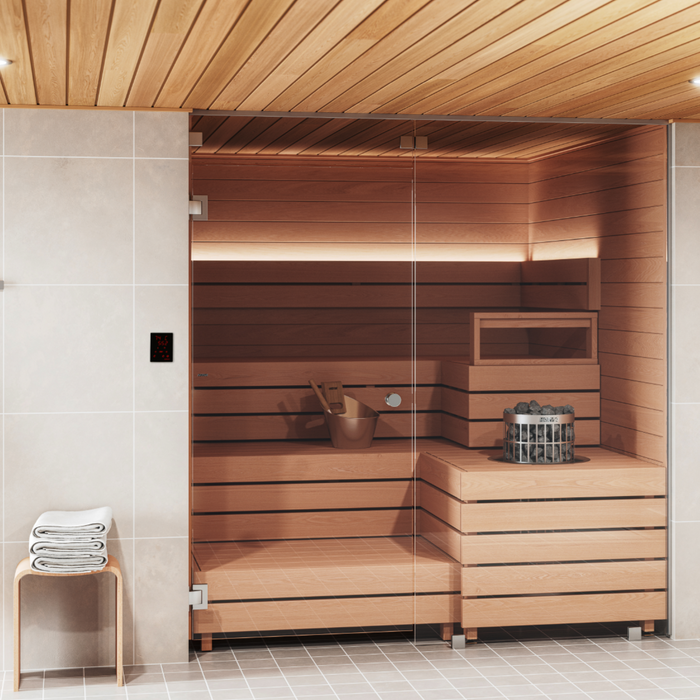 Harvia Cilindro PC60E 6kW Sauna Heater — heater and controls