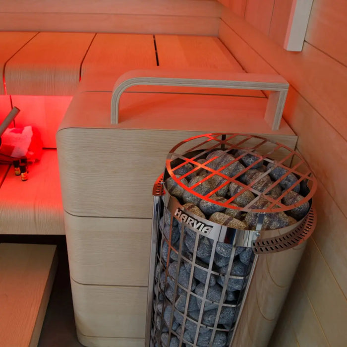 Finnish Sauna Builders Harvia Cilindro PC60E 6KW Sauna Heater - Finnish Sauna Builders — heater and controls