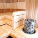Finnish Sauna Builders Harvia Cilindro PC80 8KW Sauna Heater with built in controls - Finnish Sauna... — interior bench layout