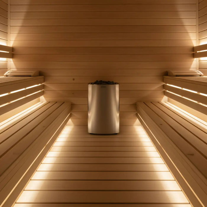 Finnish Sauna Builders Harvia Club KG15G-U3W 15KW Sauna Heater - Finnish Sauna Builders — heater and controls