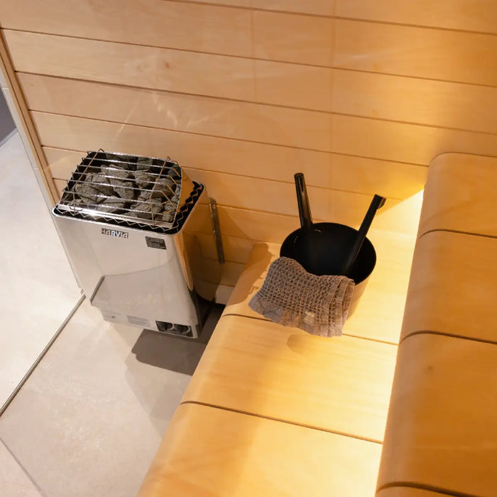 Finnish Sauna Builders Harvia KIP45B Stainless Steel 4.5KW Sauna Heater with built-in control - Finnish... — interior lighting