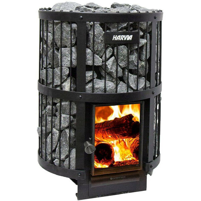 Finnish Sauna Builders Harvia Legend 240 Greenflame Wood Burning Sauna Stove - Finnish Sauna Builders — exterior view